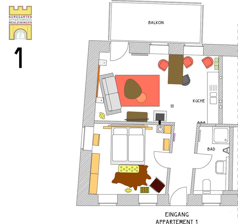 Burggarten Appartements 뉴라이닝언 외부 사진